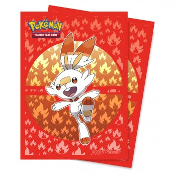UP - Deck Protector Sleeves - Pokemon Sword and Shield Galar Starters Scorbunny (65 Sleeves)