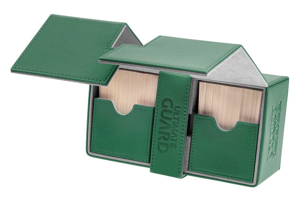 Ultimate Guard Twin Flip´n´Tray Deck Case 160+ Standard Size XenoSkin™ Green
