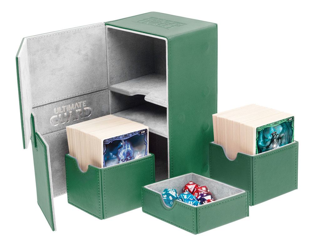 Ultimate Guard Twin Flip´n´Tray Deck Case 160+ Standardgröße XenoSkin Grün