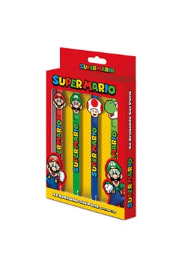 Super Mario Erasable Gel Pen, 4-Pack