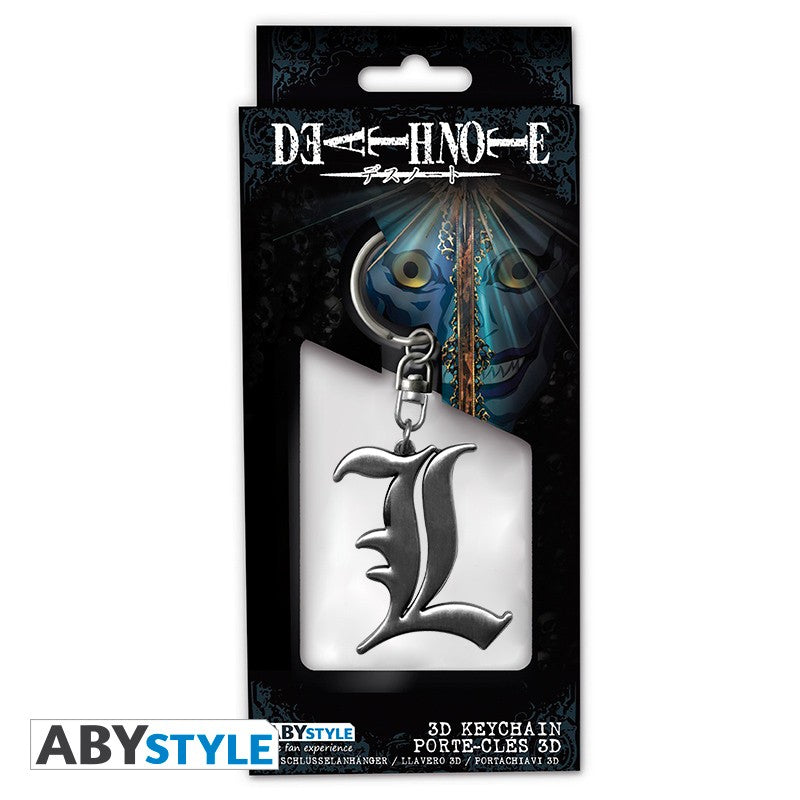 Death Note 3D Keychain L Symbol