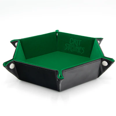 CritStones Foldable Dice Tray Green