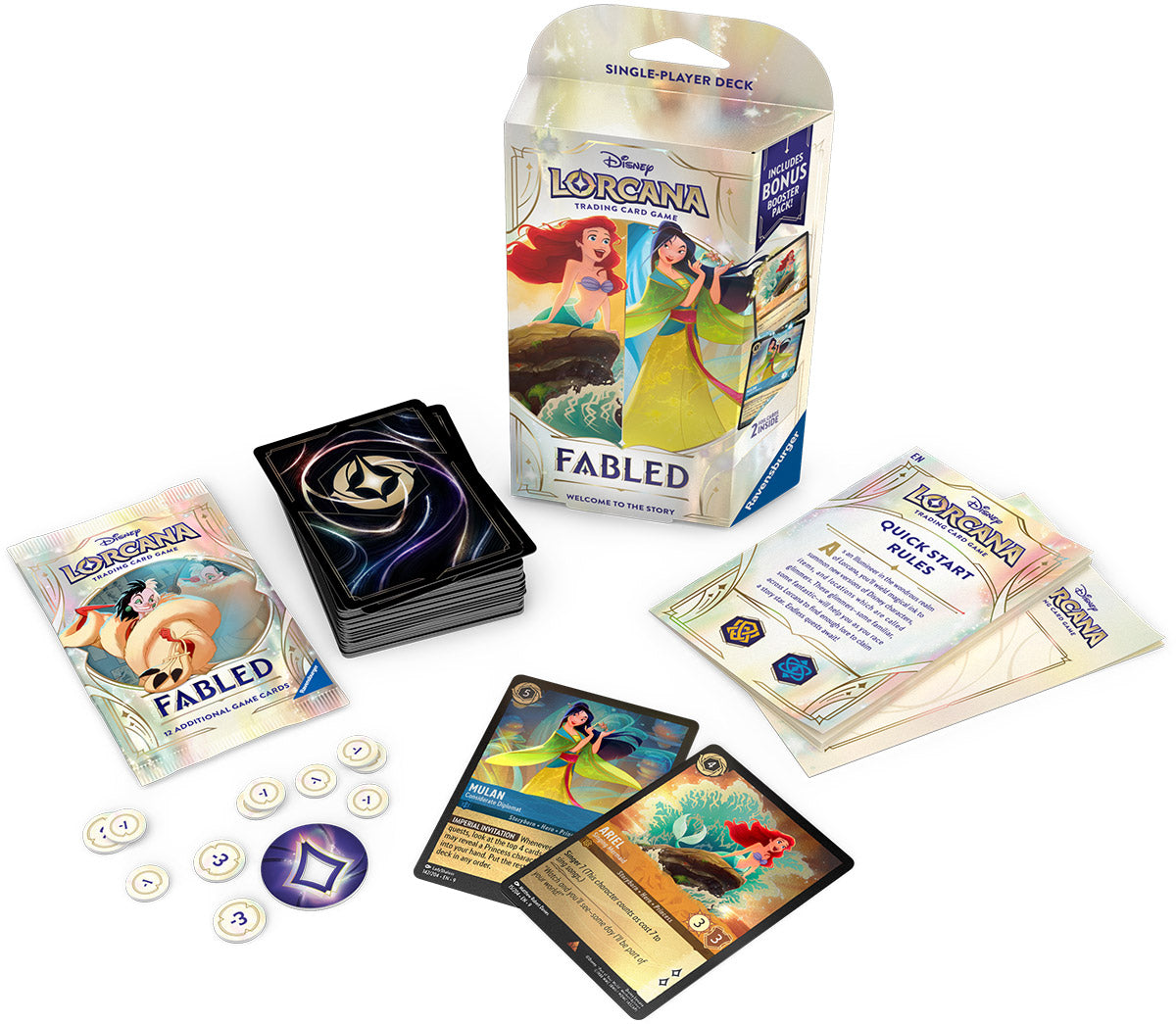 Disney Lorcana TCG Mythen Starter Deck (EN) Ariel/Mulan (Amethyst/Ember)
