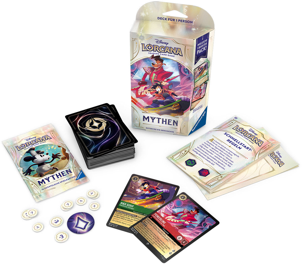 Disney Lorcana TCG Fabled Starter Deck (GER) Max/Powerline (Ruby/Emerald)