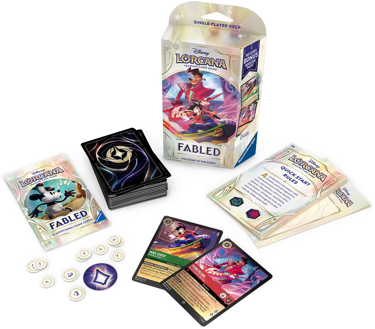 Disney Lorcana TCG Mythen Starter Deck (EN) Max/Powerline (Ruby/Emerald)
