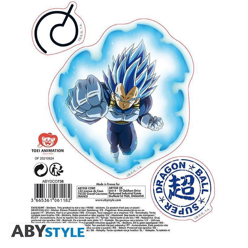 Dragon Ball Super Stickers "Goku & Vegeta" 16 x 11cm (2 Sheets)
