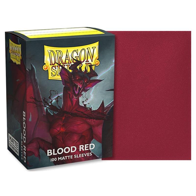 Dragon Shield Standard Sleeves - Matte Blood Red (100 Sleeves)