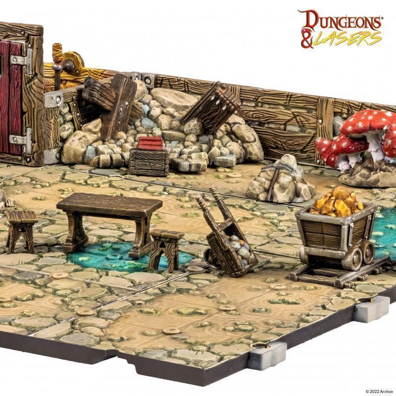 Dungeons & Lasers Dwarven Mine Props