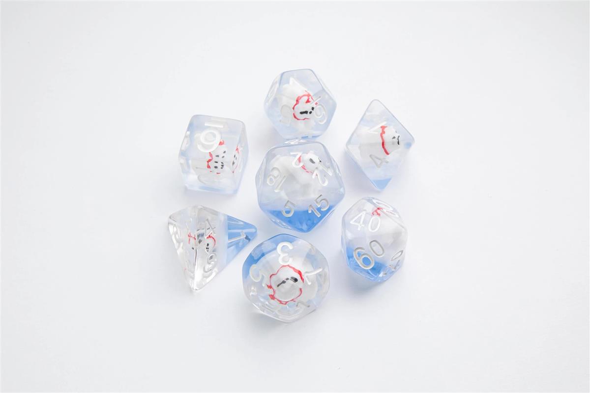 Embraced Series - Polar Bear - RPG Dice Set (7)