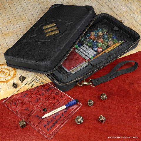 ENHANCE Tabletop RPGs 7pc DnD Metal Dice Set with Case and Dice Bag