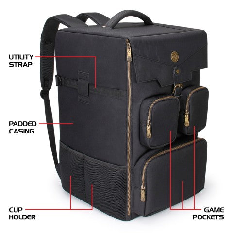 ENHANCE Board Games & Puzzles Board Game Tower Backpack (Black)