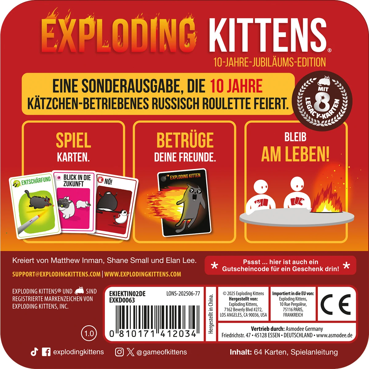 Exploding Kittens: 10th Anniversary Edition (Tin) (EN)
