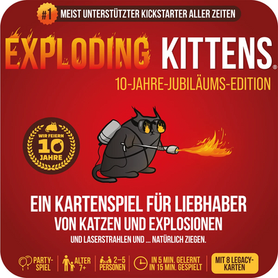 Exploding Kittens: 10-Jahre-Jubiläums-Edition (Tin) (DE)