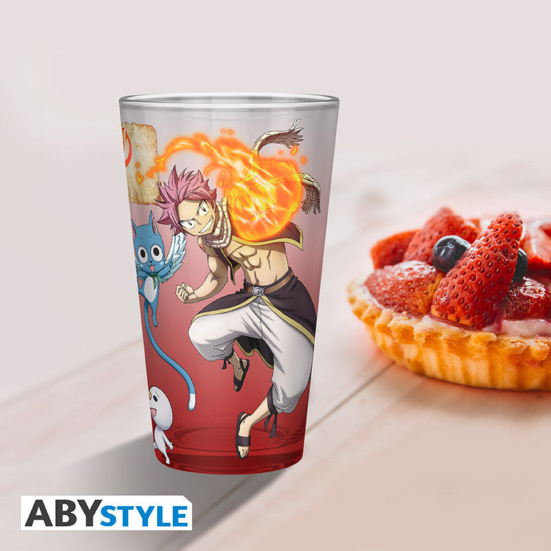 Fairy Tail Glass "Natsu, Lucy, Happy & Plue" S7 (large)