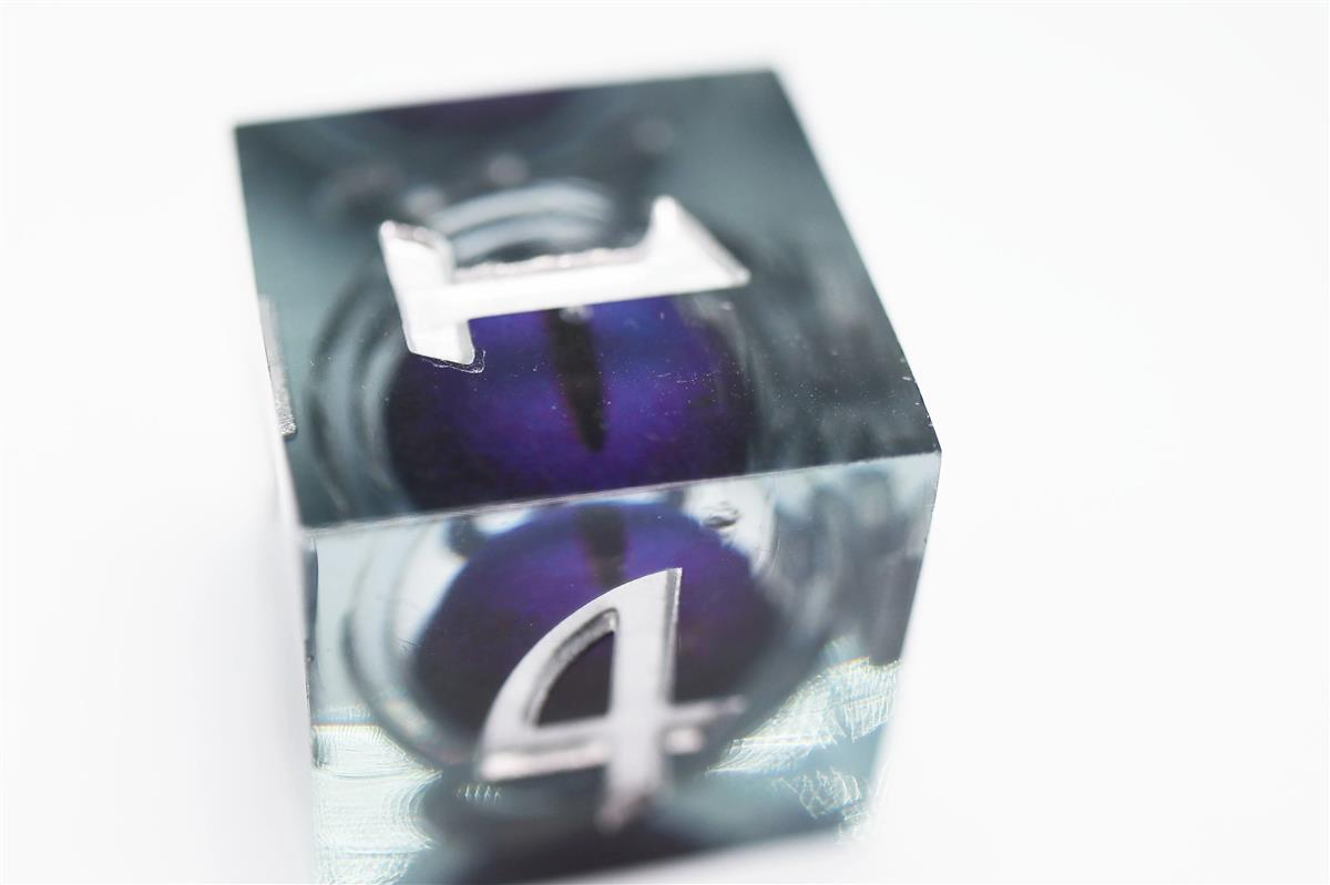 Sharp Edge Moving Eye RPG Dice Set - Purple Cyclops