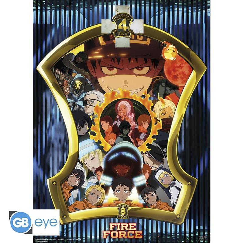 Fire Force Chibi-Poster "Special Fire Forces" 52 x 38 cm