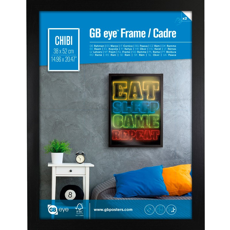 GBEye MDF Black Frame "Chibi" 52 x 38 cm
