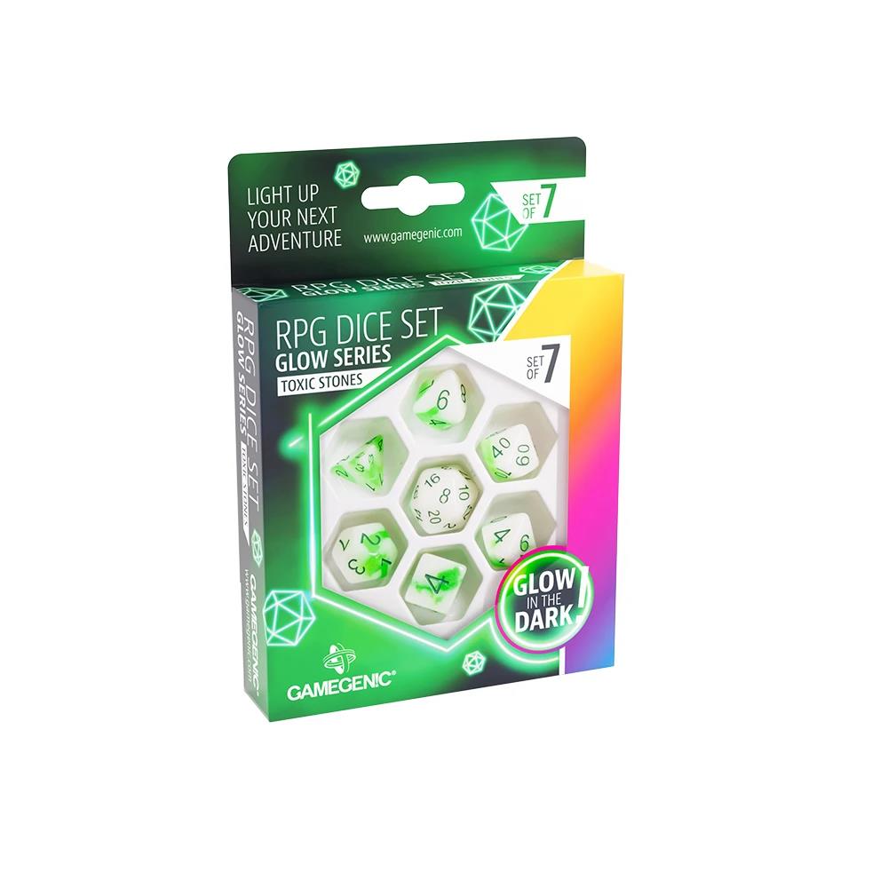 Glow Series - Toxic Stones - RPG Dice Set (7)