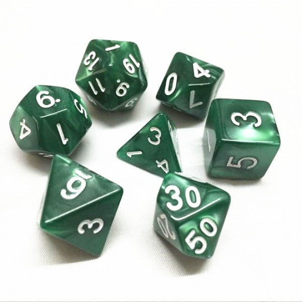 HD Dice - Pearl Dice Set (7 pcs), Green