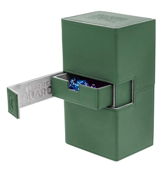 Ultimate Guard Twin Flip´n´Tray Deck Case 200+ Standardgröße XenoSkin Grün