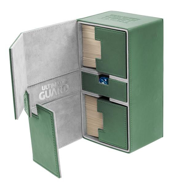 Ultimate Guard Twin Flip´n´Tray Deck Case 200+ Standardgröße XenoSkin Grün