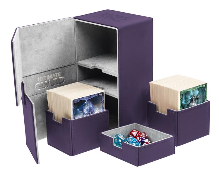 Ultimate Guard Twin Flip´n´Tray Deck Case 200+ Standardgröße XenoSkin Violett