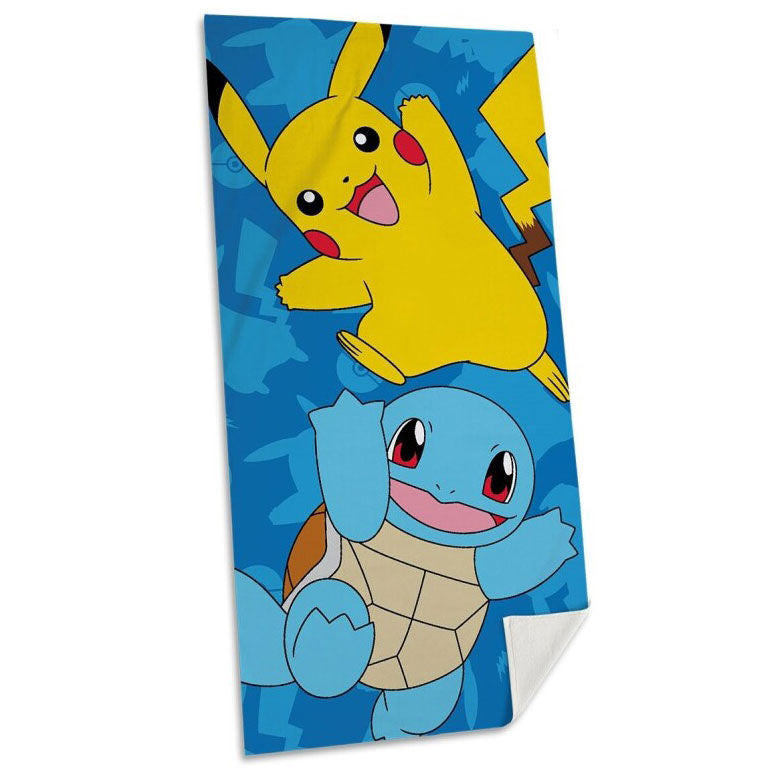 Pokémon Cotton Beach Towel "Pikachu & Schiggy"