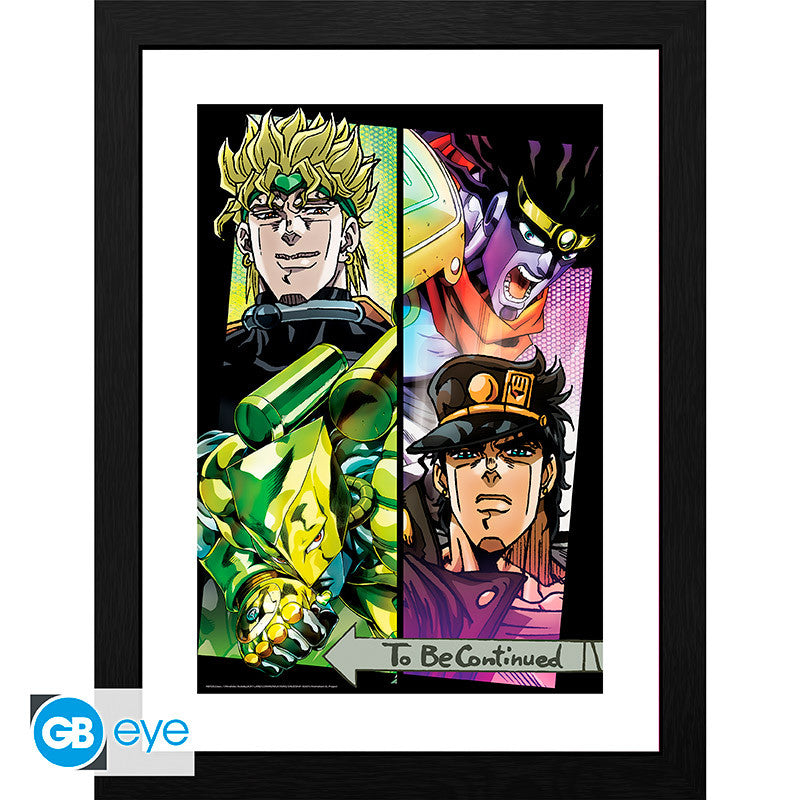 Jojo's Bizarre Adventure Framed Print Dio/Jotaro 30 x 40 cm