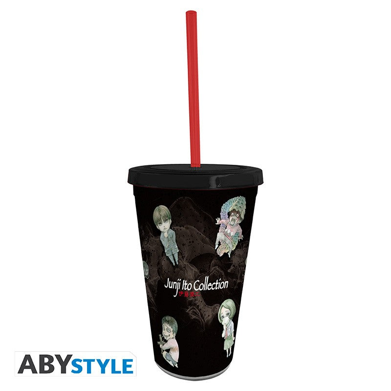 Junji Ito Tumbler with Straw "Chibi Art"