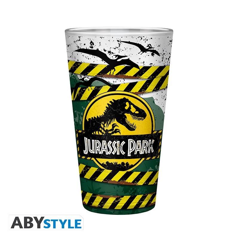 Jurassic Park Large Glass Danger High-Voltage