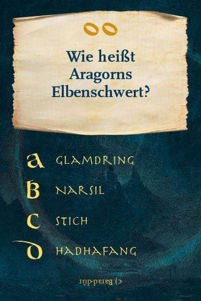Kartenspiel: Das inoffizielle Quiz für Herr der Ringe-Fans (GER)