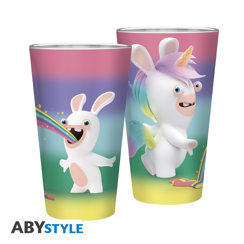 Raving Rabbids Glas "Rainbow Rabbids"