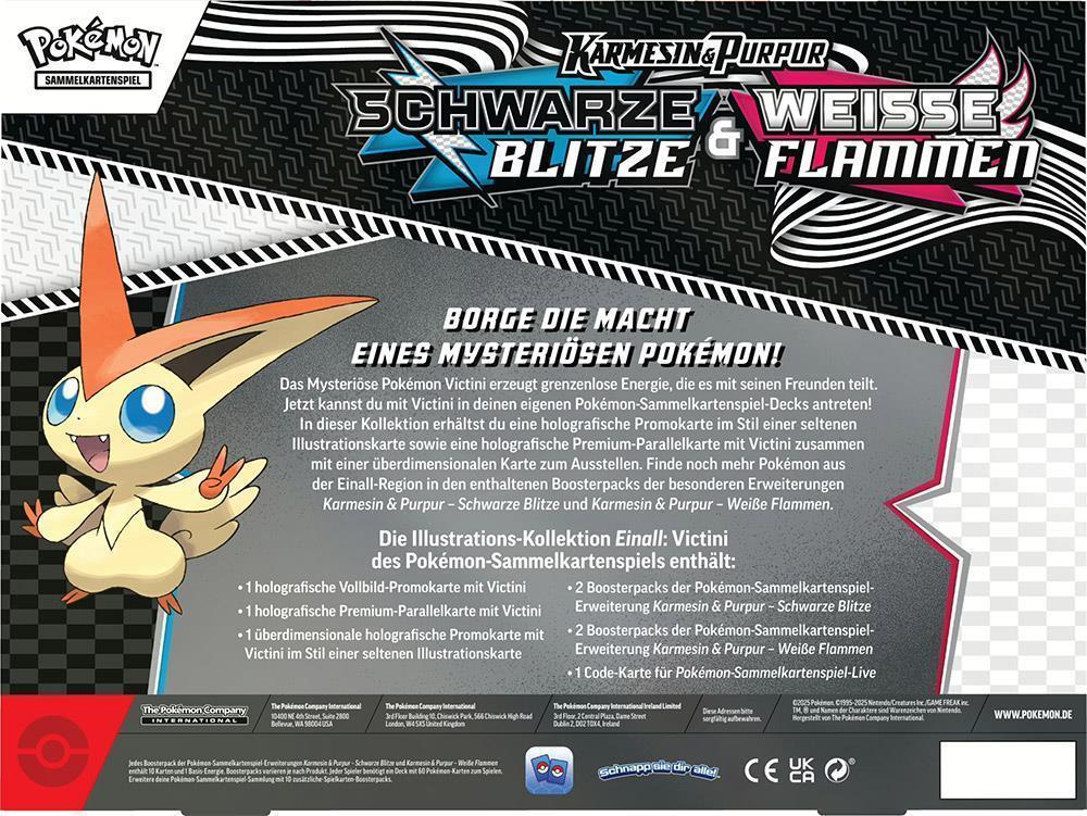 Pokémon Karmesin & Purpur KP10.5 Schwarze Blitze & Weiße Flammen Victini Illustrations-Kollektion (DE)
