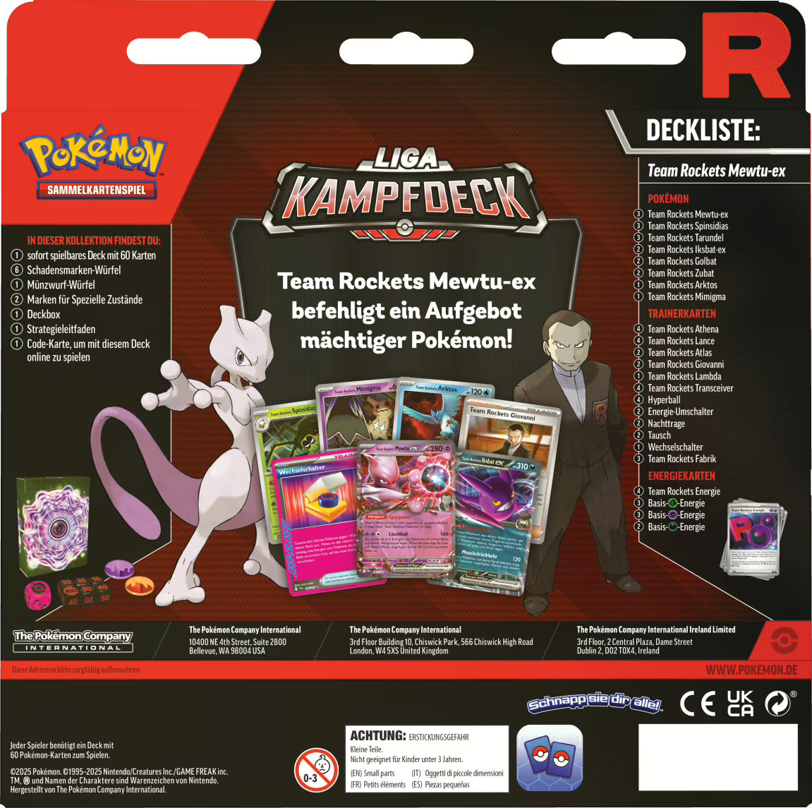 Pokémon Trading Card Game League Battle Deck Rockets Mewtu (GER)