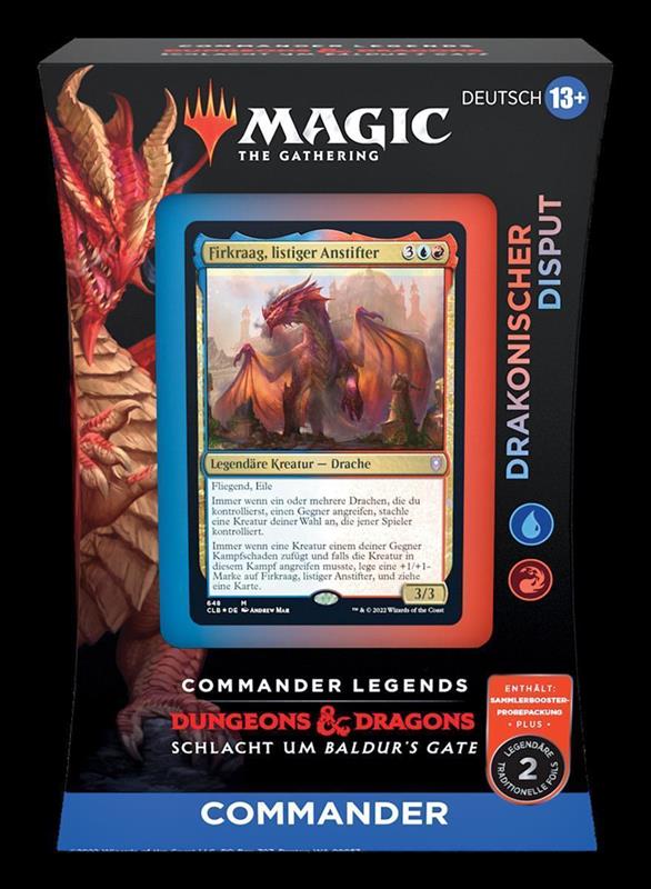 MTG - Commander Legends: Schlacht um Baldur's Gate Commander Deck (DE) Drakonischer Disput (Blau/Rot)