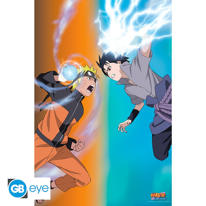 Naruto Shippuden Maxi Poster "Naruto vs. Sasuke" 91,5 x 61 cm