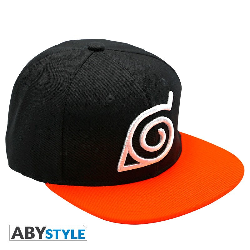 Naruto Shippuden Snapback Cap Konoha Symbol Black & Orange