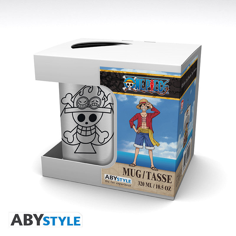 One Piece Carabiner Mug "Ace & Skull"