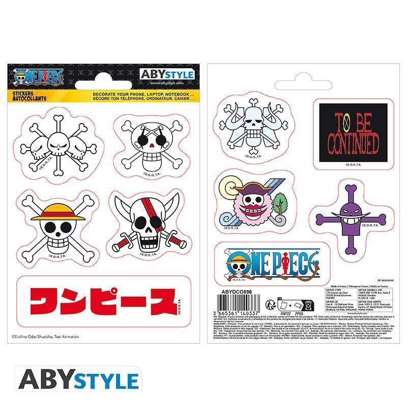One Piece Stickers "Emperors Skulls" 16 x 11 cm (2 Sheets)