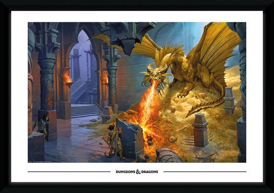 Dungeons & Dragons Gold Dragon Collector Print 50x70cm