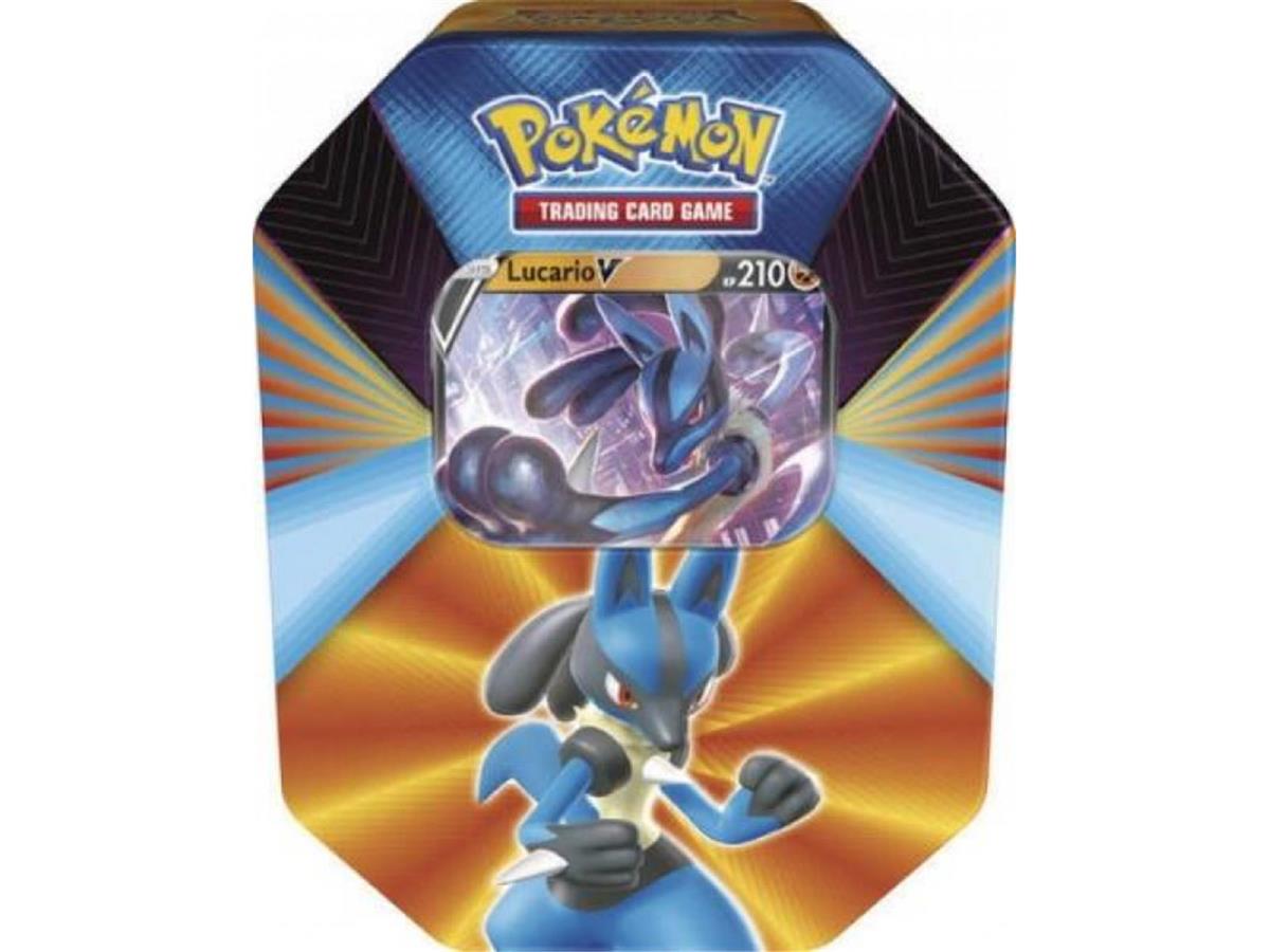 Pokemon Frühling 2021 Tin (Mew-V, Galar-Lahmus V, Lucario-V)