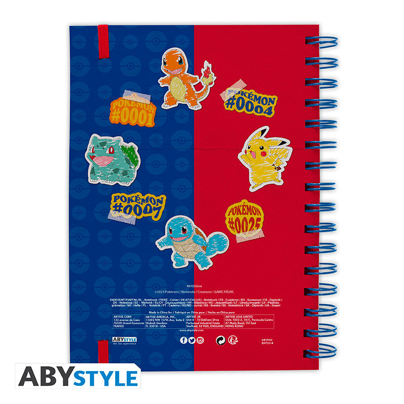 Pokémon Notebook "Blue & Red Partners"