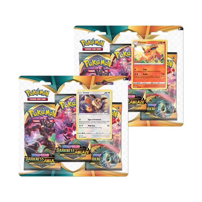PKM - Schwert und Schild 3, Flammende Finsternis 3-Pack Booster Pack (GER)