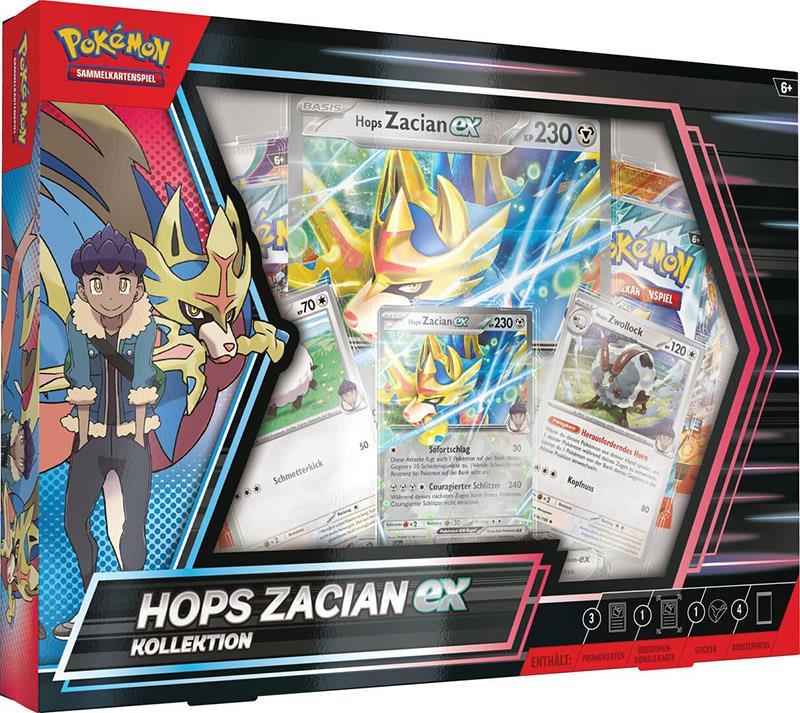 Pokémon Sammelkartenspiel Hops Zacian EX Kollektion (DE)