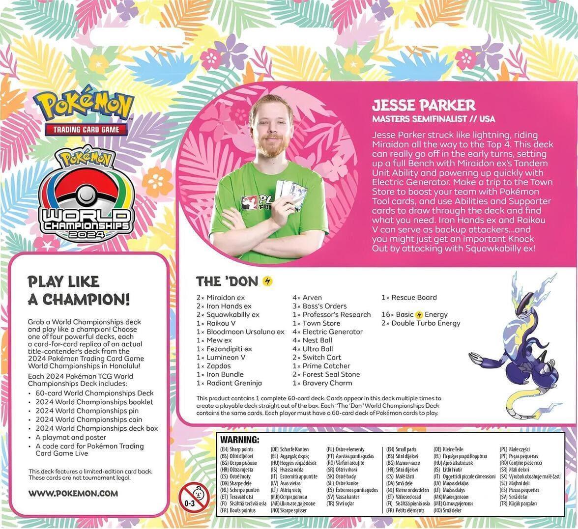 Pokémon Weltmeisterschaftsdeck 2024 (DE) Miraidon (Jesse Parker)