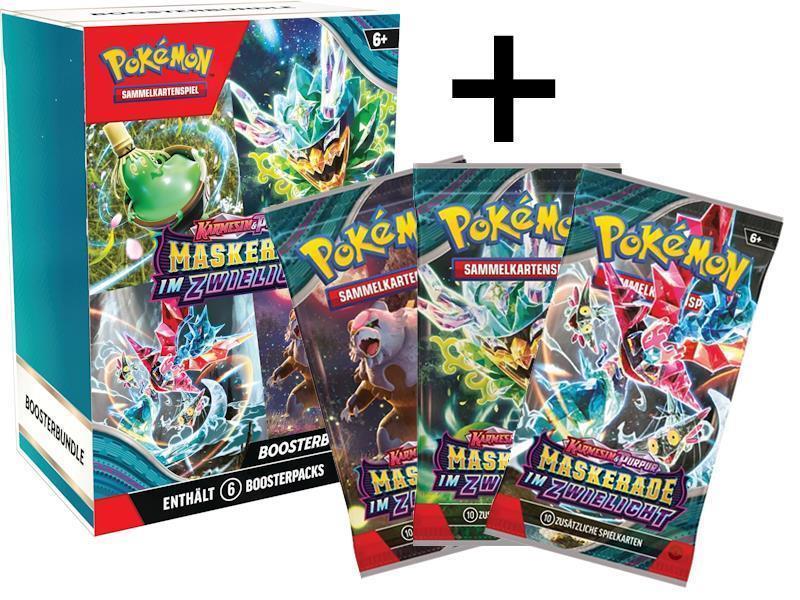 Pokemon Karmesin & Purpur 06 Maskerade im Zwielicht Prerelease-Pack (GER) + 3 Booster Packs