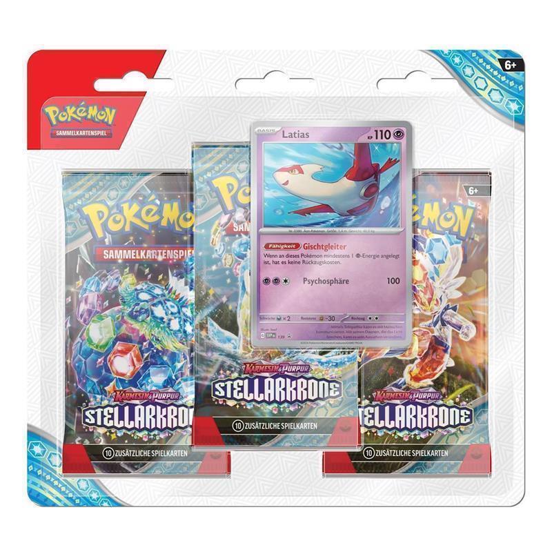 Pokémon Sammelkartenspiel Stellarkrone 3-Pack Blister (DE) Latias