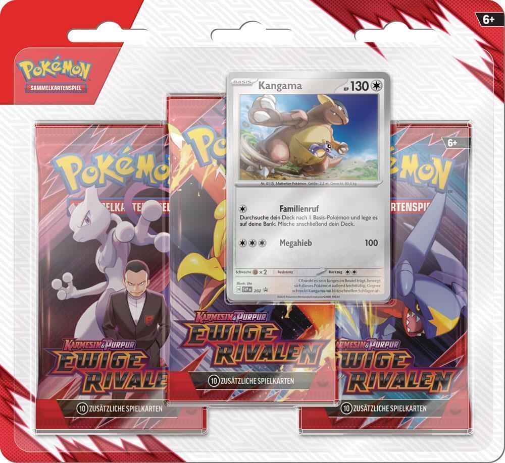 Pokémon Sammelkartenspiel Ewige Rivalen 3-Pack Blister (DE) Kangama