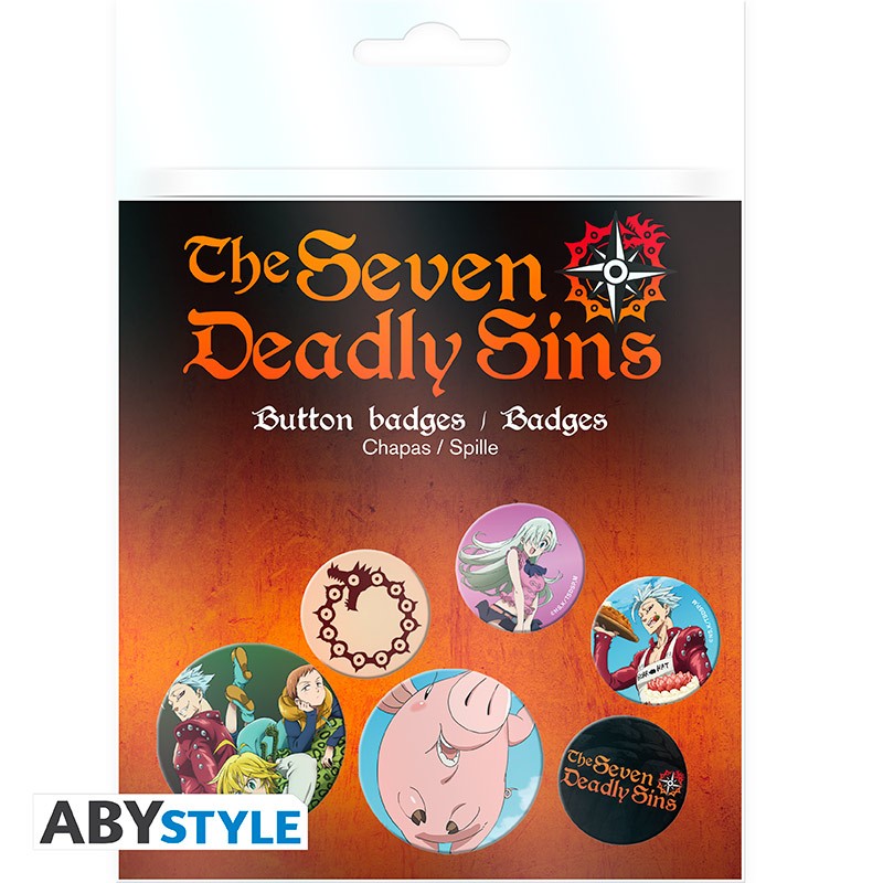 The Seven Deadly Sins Badge Pack "Mix"