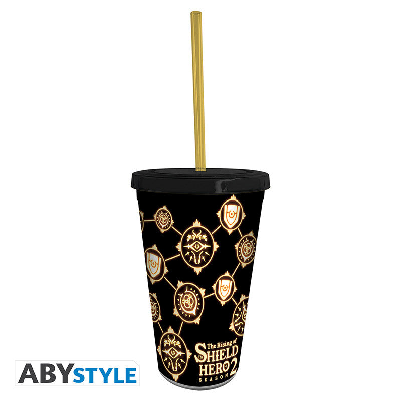 The Shield Hero Tumbler with Straw "Symbols"